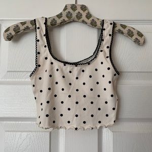 Petite Polka Dot Crop Top